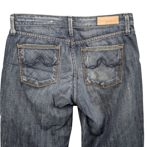 BlueBlood BloodLine Bootie Jeans Womens Blue Distressed Cotton Denim Size 27 - Picture 4 of 12